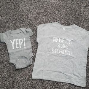 Matching Sibling tops/outfit!